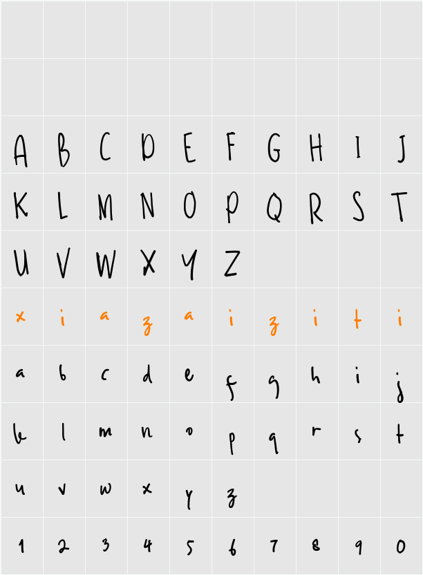 Ameliana Two 字符映射表