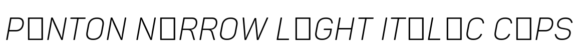 Panton Narrow Light Italic Caps