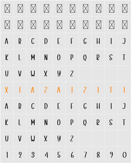 Winter Activities 字符映射表