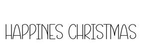 Happines Christmas 字体预览图
