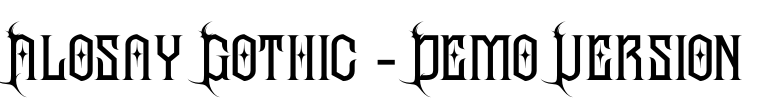 Alosay Gothic - Demo Version