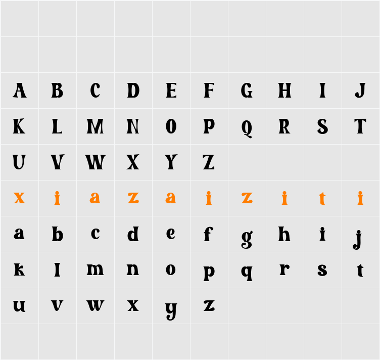 Battora 字符映射表