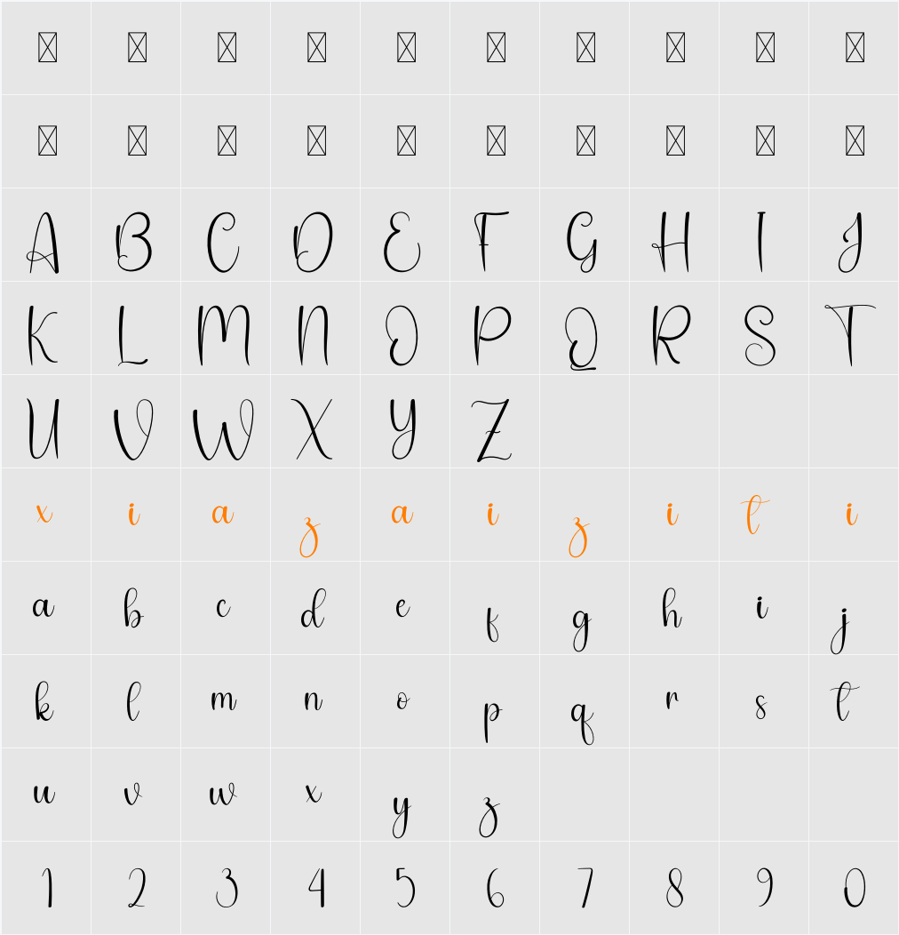 Boho 字符映射表