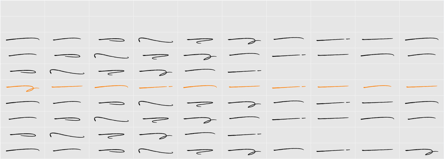 Billion Brush Swash 字符映射表