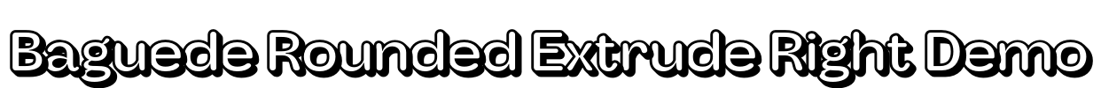 Baguede Rounded Extrude Right Demo 字体预览图