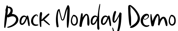Back Monday Demo