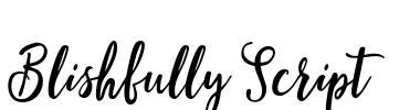 Blishfully Script 字体预览图