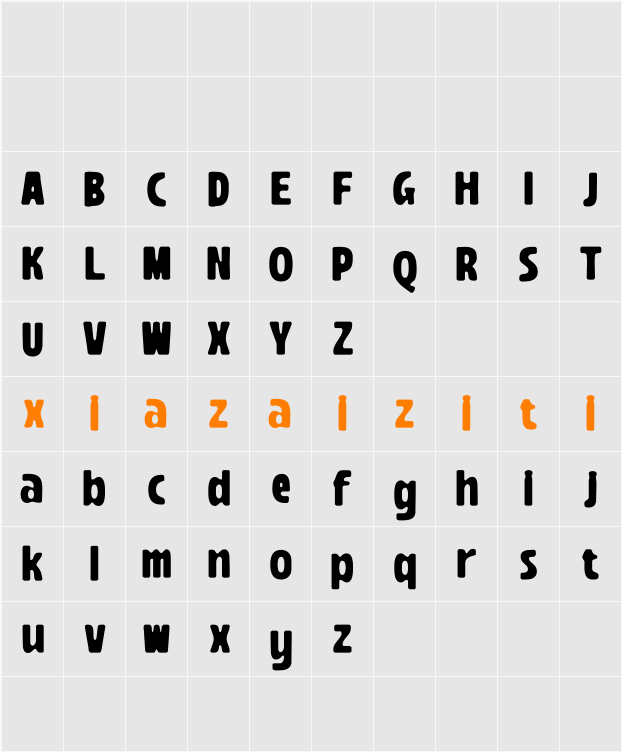 Boughy Blur Demo 字符映射表