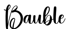 Bauble 字体预览图
