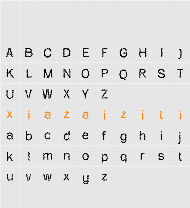 Belmein Unfocus Demo 字符映射表