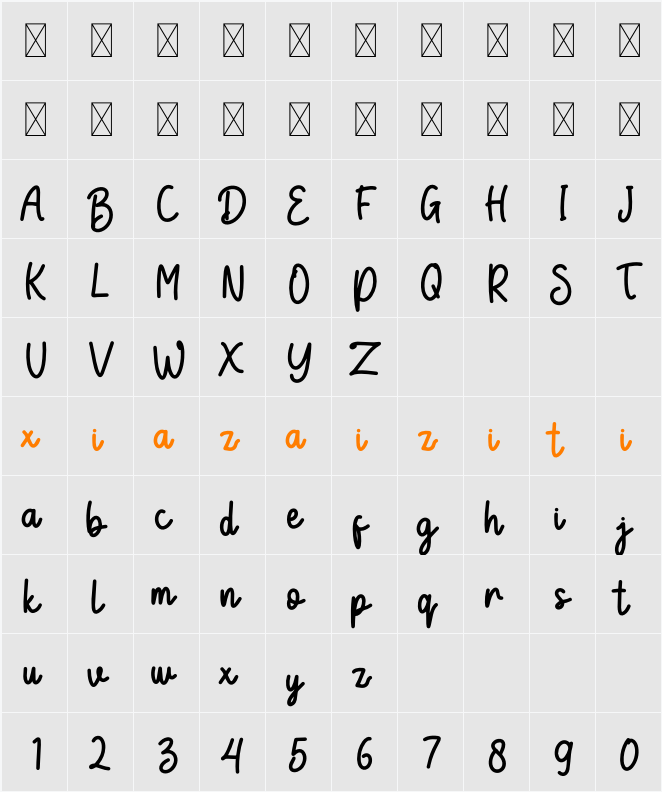 Bellia 字符映射表