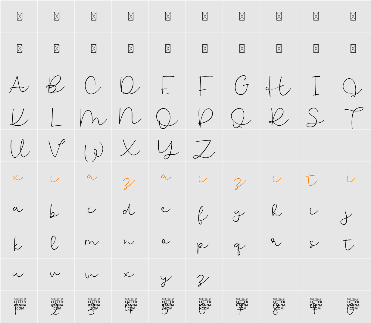 Bordeahill 字符映射表