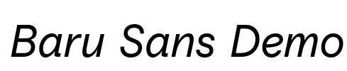 Baru Sans Demo