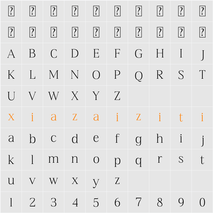 Blacindy 字符映射表