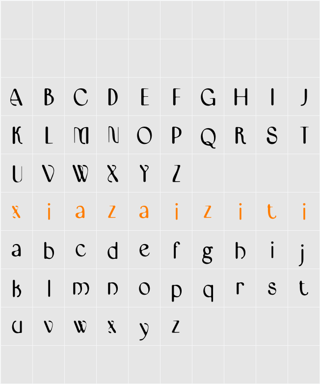 Bordie Blur Demo 字符映射表