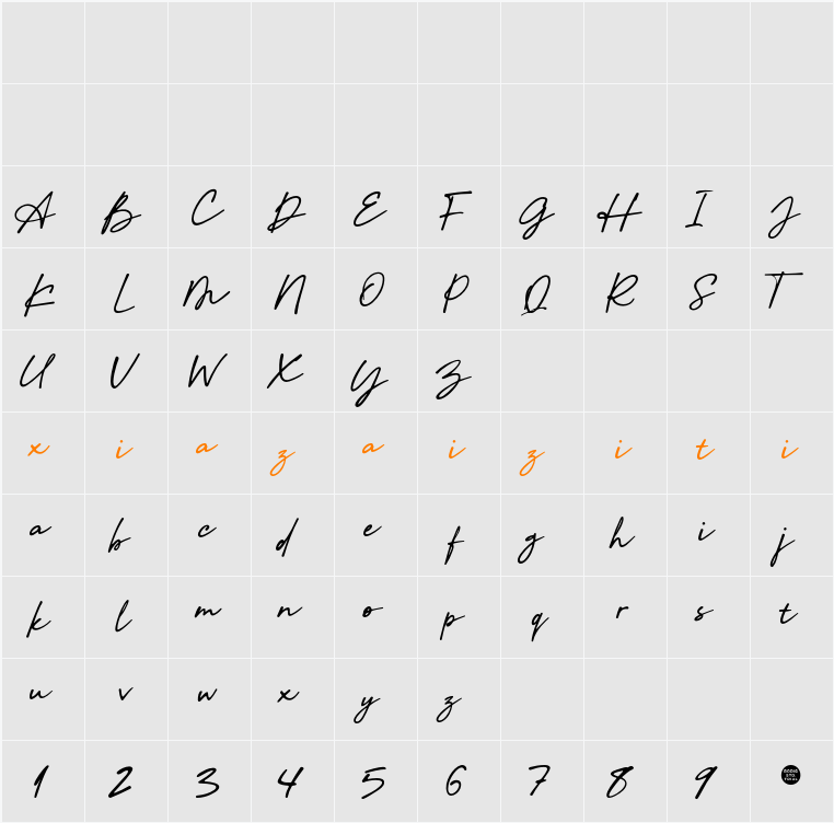 Briettany 字符映射表