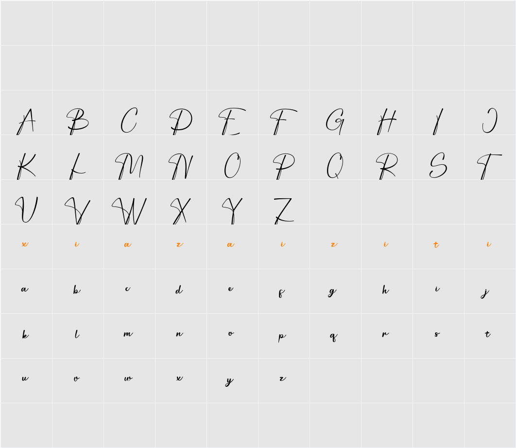 Ballory 字符映射表