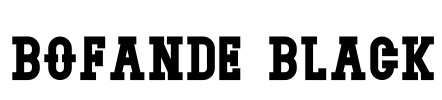 Bofande Black 字体预览图