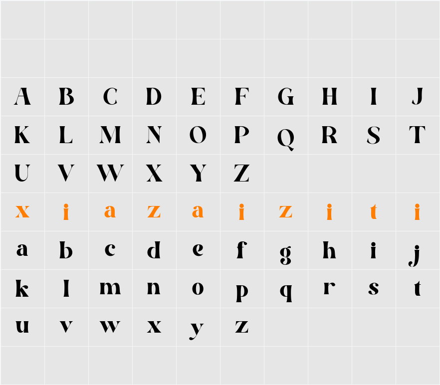 Balkey 字符映射表