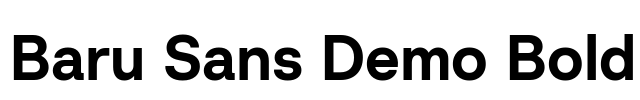 Baru Sans Demo Bold