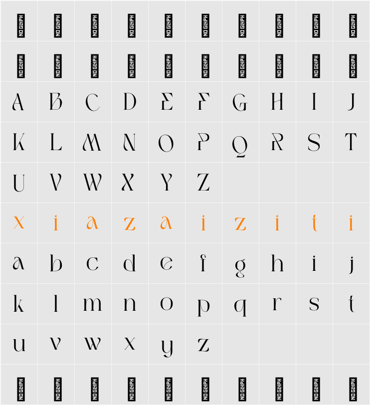 Bagek - Demo Version 字符映射表