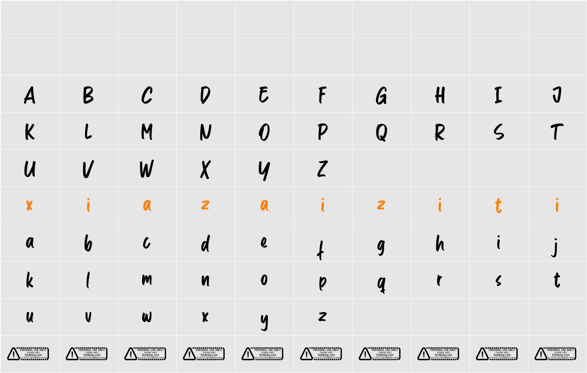 Bepanic PERSONAL USE ONLY! 字符映射表