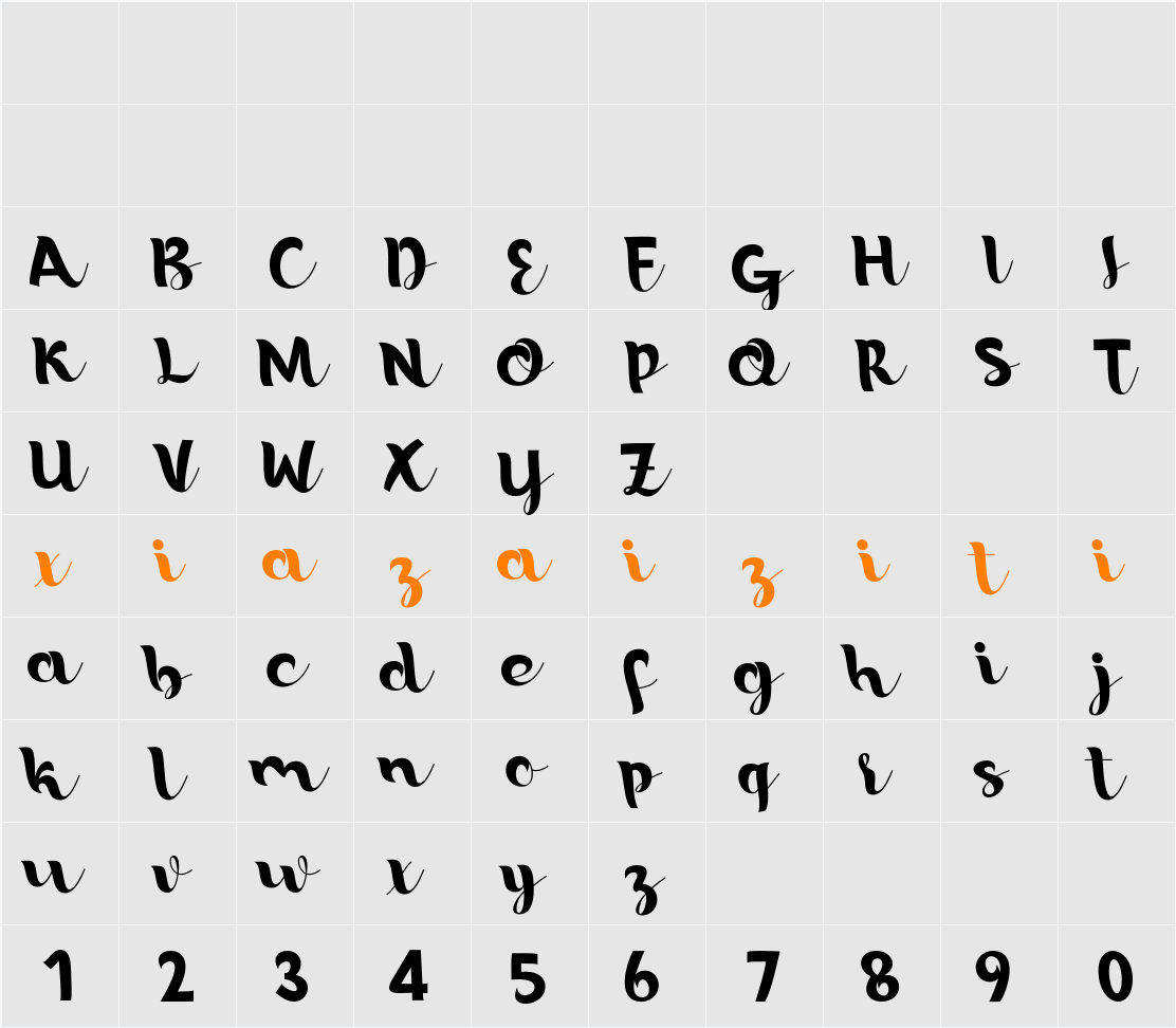 Baby Mentani 字符映射表