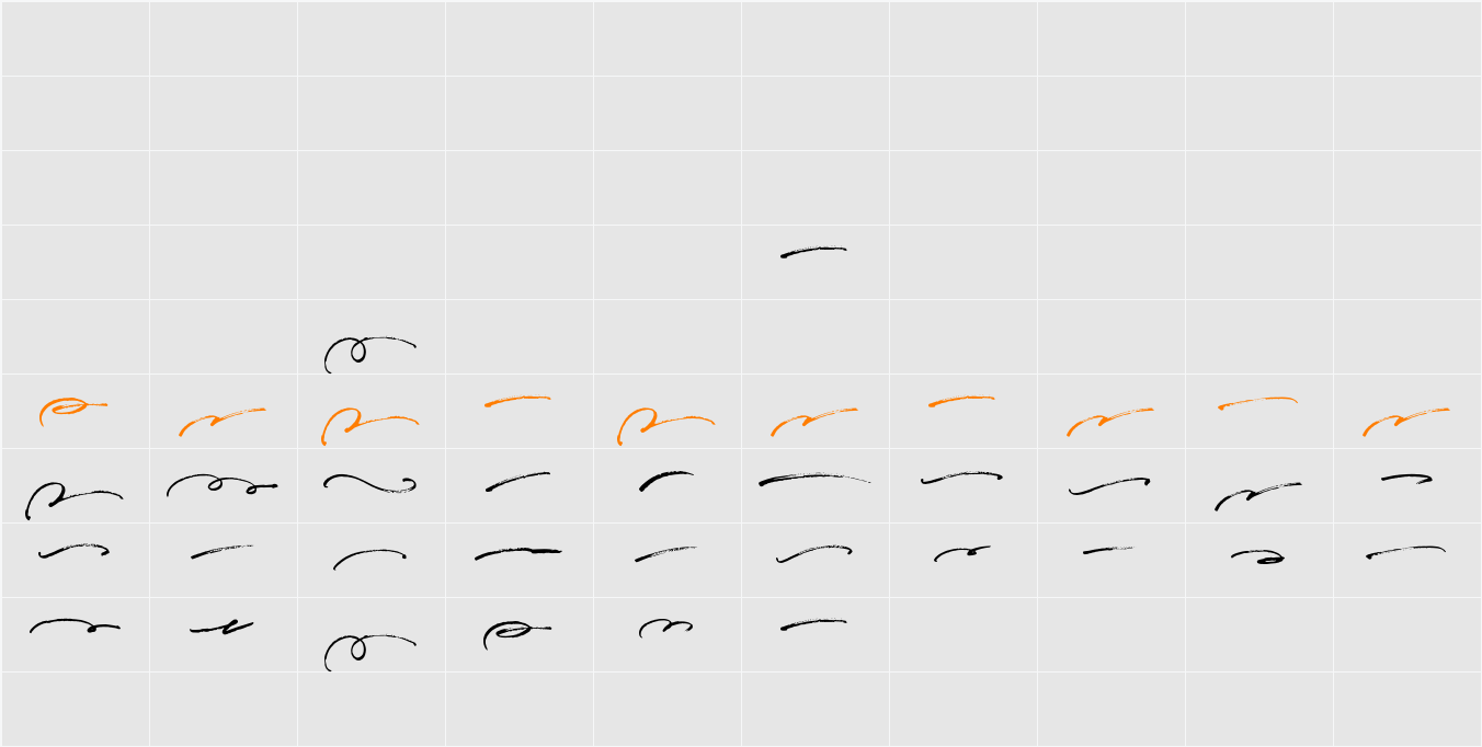 Bigbone Swashes 字符映射表