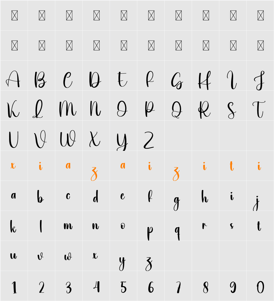 Birthday Night 字符映射表