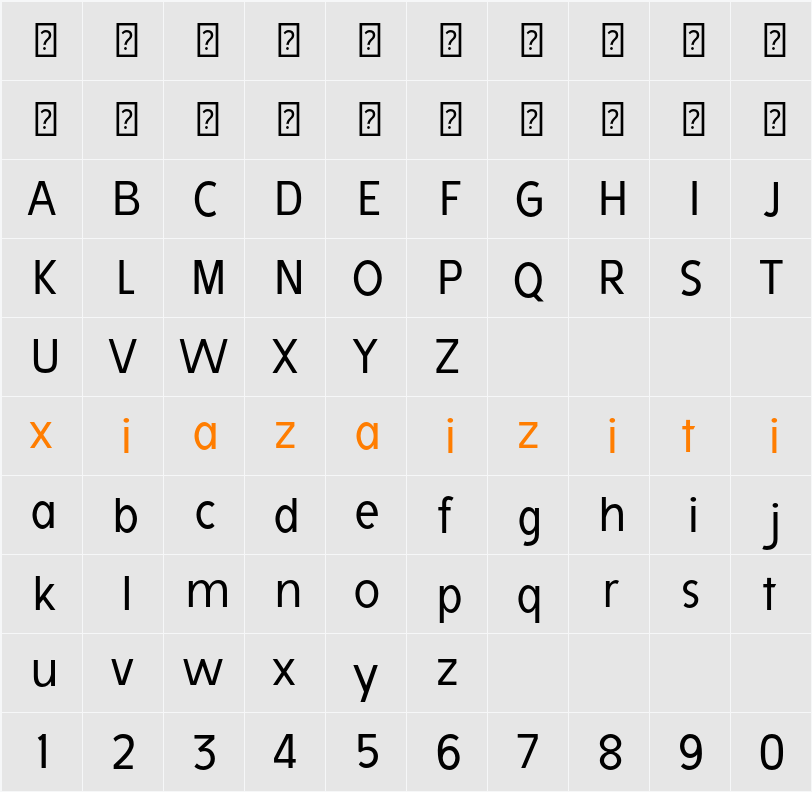 Avita 字符映射表