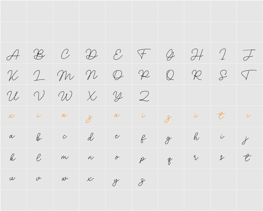 Beauty Hearty 字符映射表