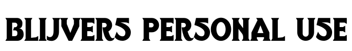 Blijvers Personal Use