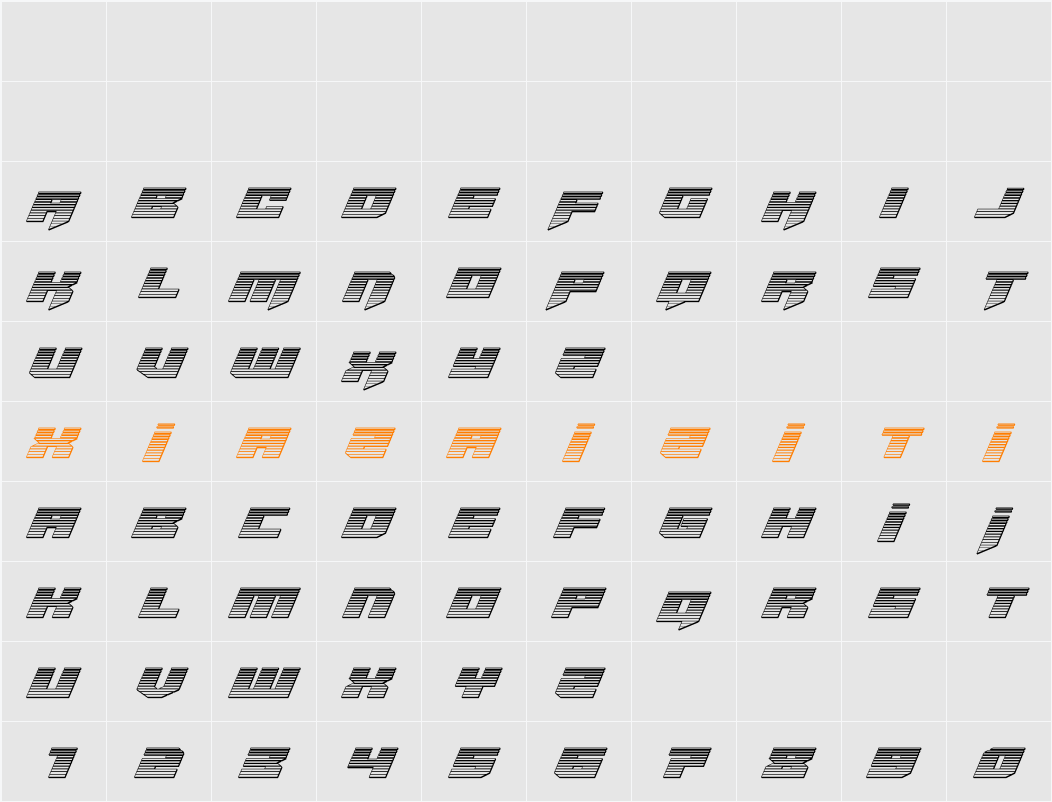 Bridge OFFicer Chrome 字符映射表