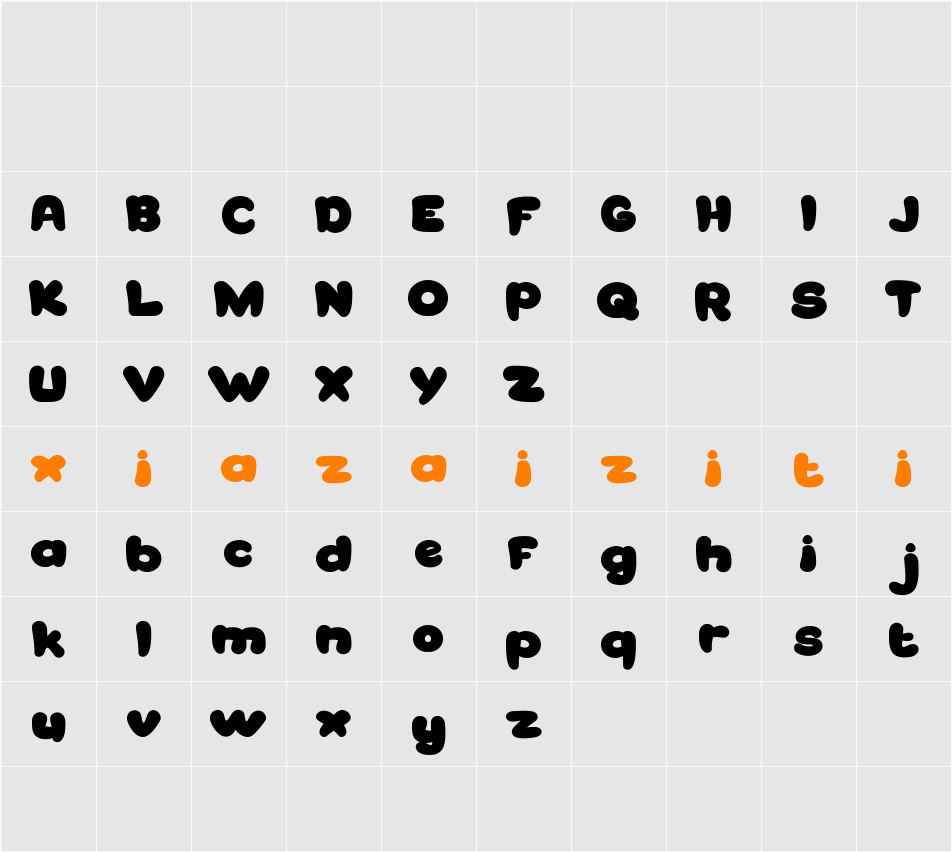 Bloom Beauty 字符映射表