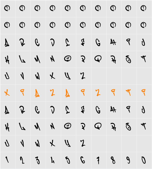 BIG MONKEY 字符映射表