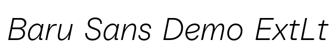 Baru Sans Demo ExtLt