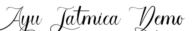 Ayu Jatmica Demo 字体预览图