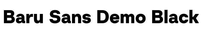 Baru Sans Demo Black