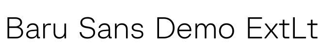 Baru Sans Demo ExtLt