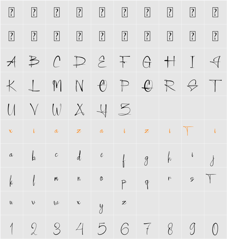 Benyoritha 字符映射表