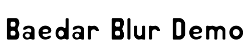 Baedar Blur Demo 字体预览图