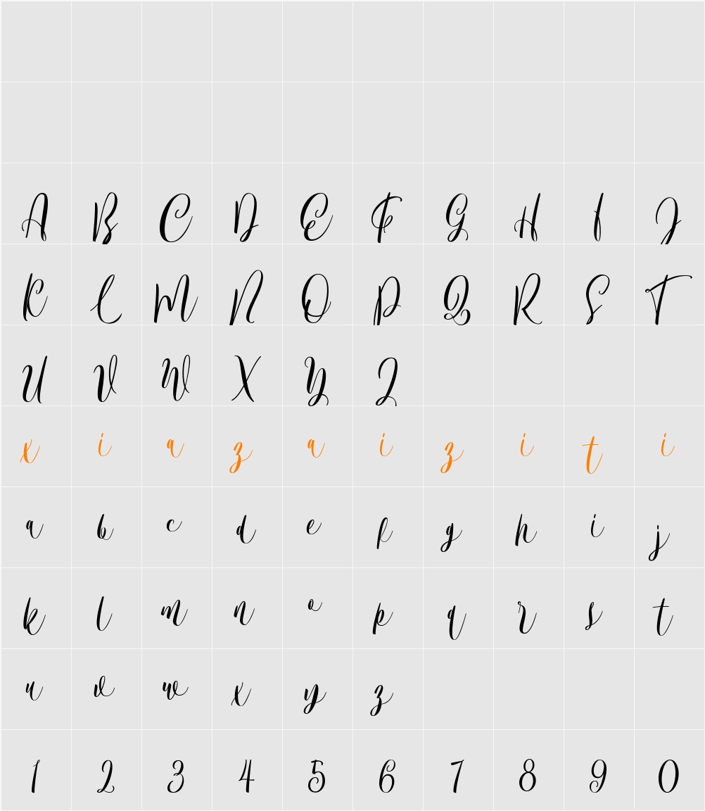 Bordellia 字符映射表