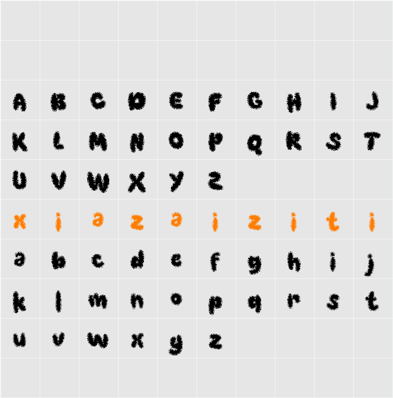 Beonty Unfocus Demo 字符映射表