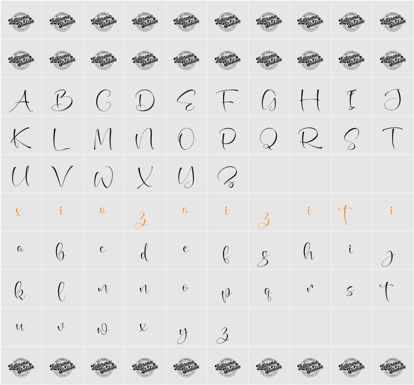 Azalea Sageretia DEMO VERSION 字符映射表