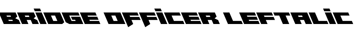 Bridge OFFicer Leftalic