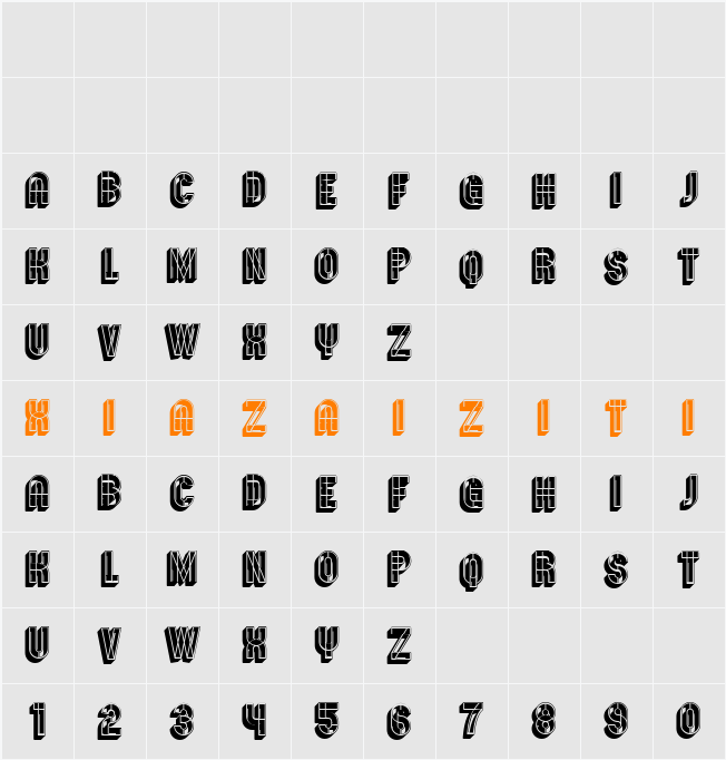 Bauhaus 字符映射表