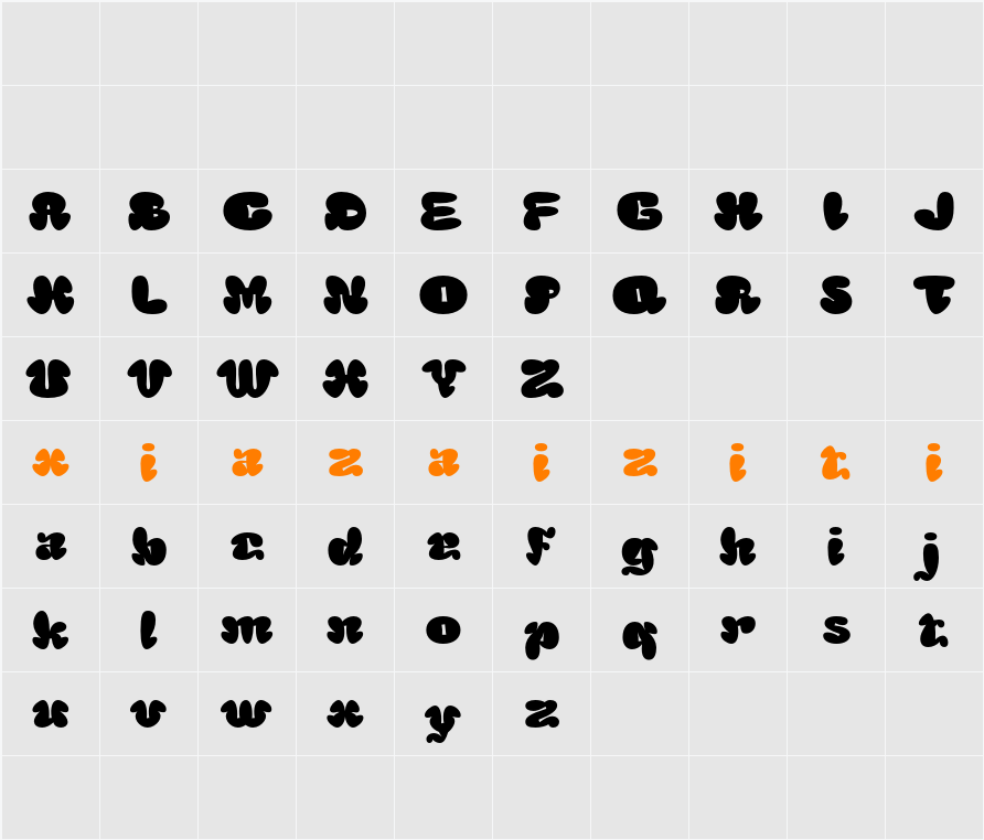Balwine Demo 字符映射表