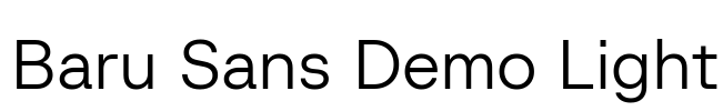Baru Sans Demo Light
