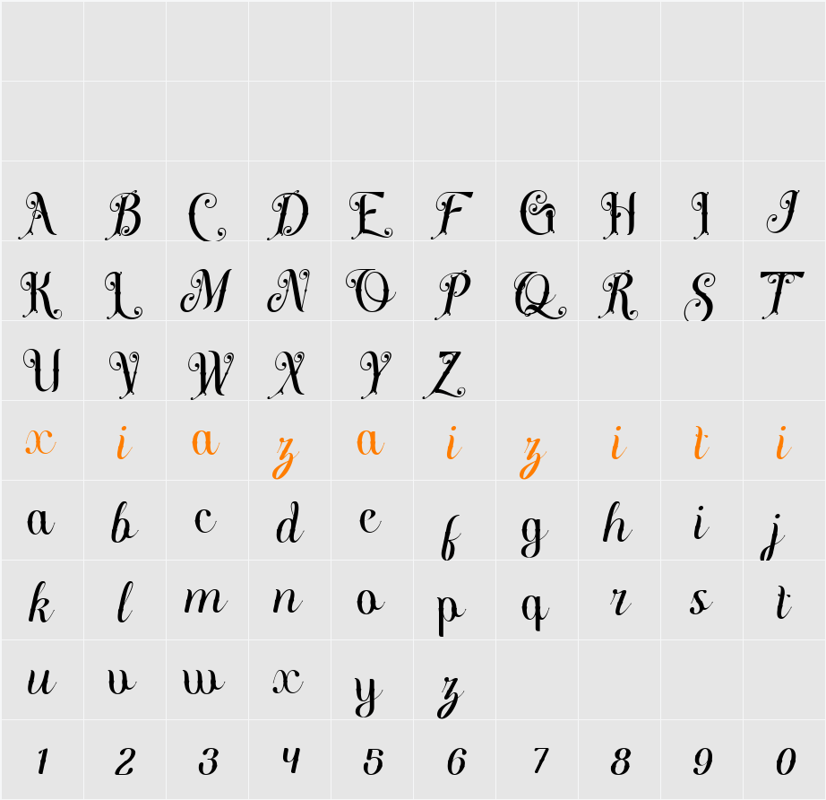 Blackmoon DEMO 字符映射表