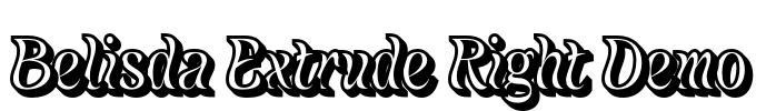 Belisda Extrude Right Demo 字体预览图